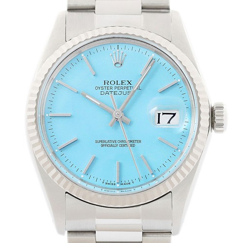 Rolex datejust 18k blanc - rolex, &
