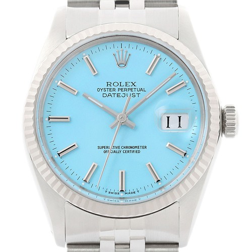 Rolex datejust aqua blue - rolex,