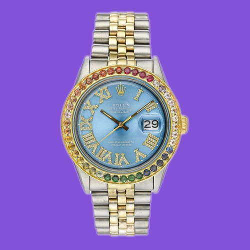 Rolex datejust montre 14k - rolex,