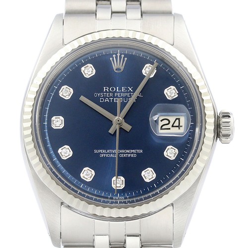 Rolex datejust diamant - datejust, bleu