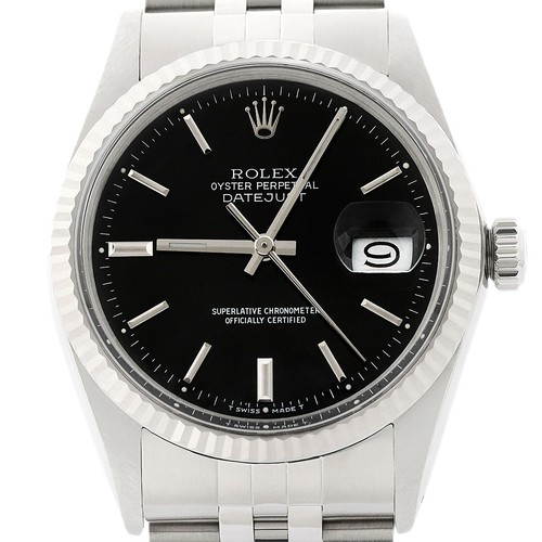 Montre rolex datejust noire - montre, or