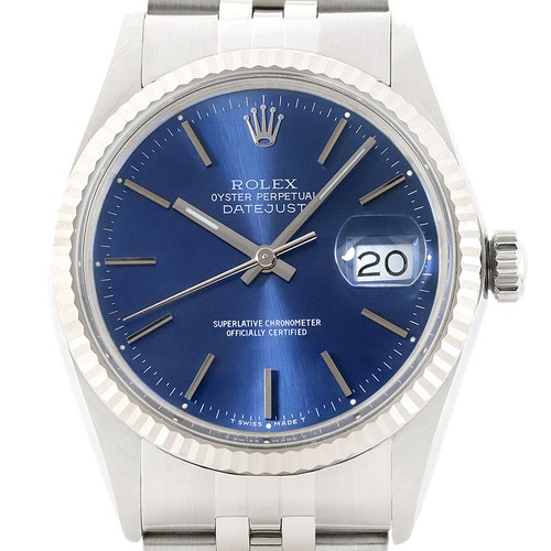 Rolex datejust cadran bleu - rolex,
