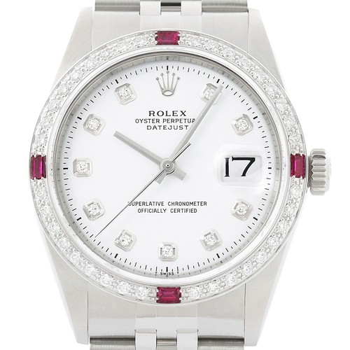 Rolex datejust blanc diamant - datejust,