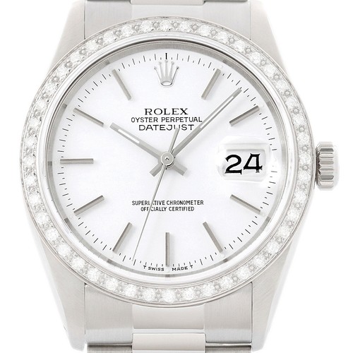 Rolex datejust 18k blanc - rolex,