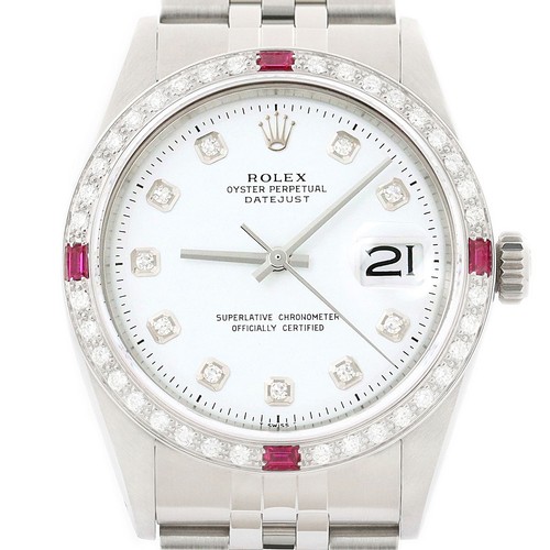 Rolex datejust blanc diamant - blanc,
