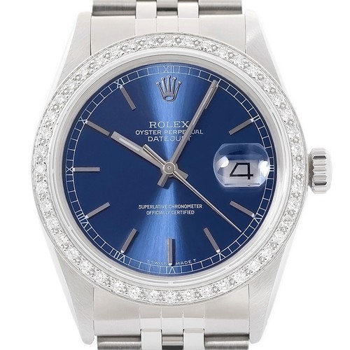 Rolex datejust diamant bleu - diamant,